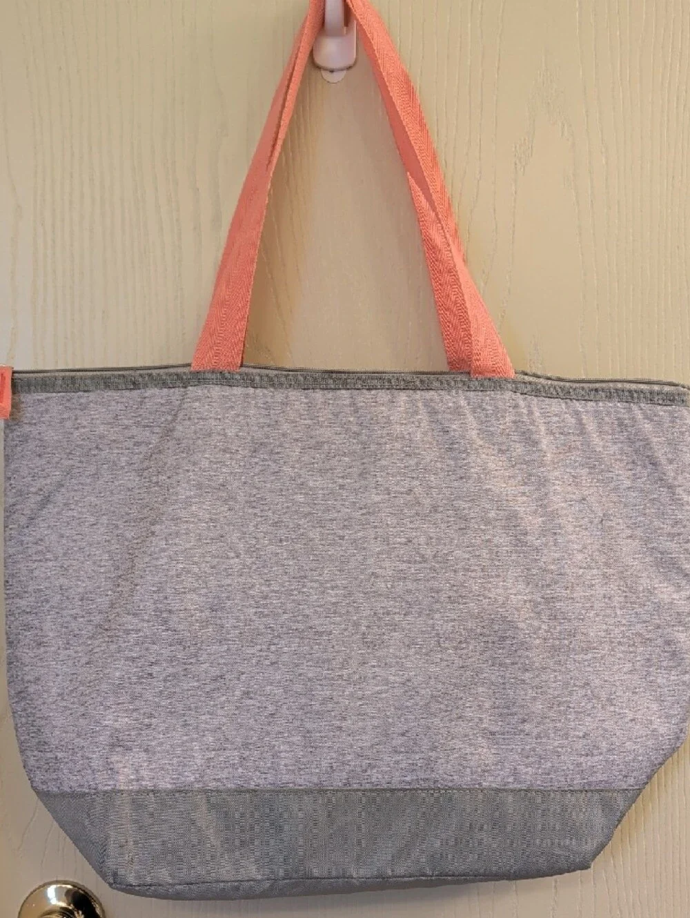 Igloo 30 Can Cooler Tote Bag Light Gray Coral Insulated Picnic Beach Bag NWT